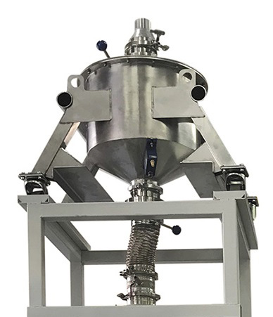 Material supply to metal powder screening machine for selective laser melting from the Vilitek BATT-30V tank